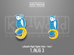 Kitsworld SAV Sticker - Luftwaffe Night Fighters - 1./NJG 3 Unit 